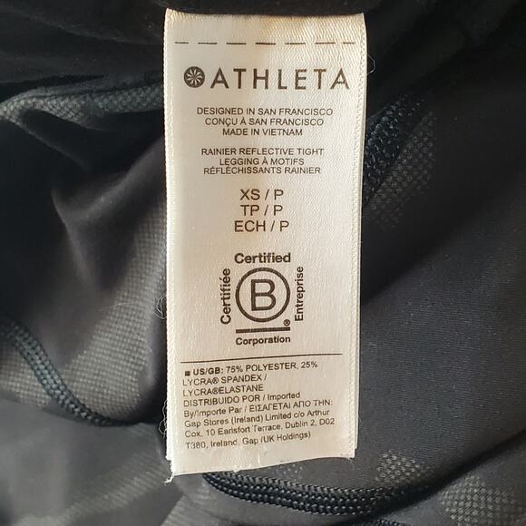 Athleta Women's Size XS Rainer Reflective Tight High Waist Gray Camo 985307 - Picture 7 of 8